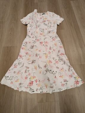 Lauren Ralph Lauren Floral White Dress Size 0